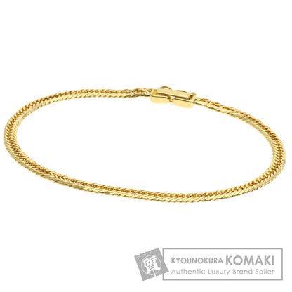 Curb chain Kihei W6 side Bracelet K18 Yellow Gold 4.8g　Ladies