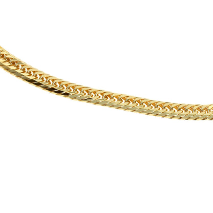 Curb chain Kihei W6 side Bracelet K18 Yellow Gold 4.8g　Ladies