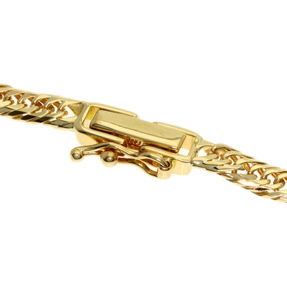 Curb chain Kihei W6 side Bracelet K18 Yellow Gold 4.8g　Ladies