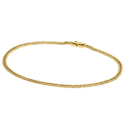 Curb chain Kihei W6 side Bracelet K18 Yellow Gold 6.2g　Ladies