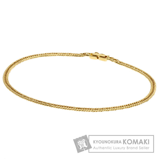 Curb chain Kihei W6 side Bracelet K18 Yellow Gold 6.2g　Ladies