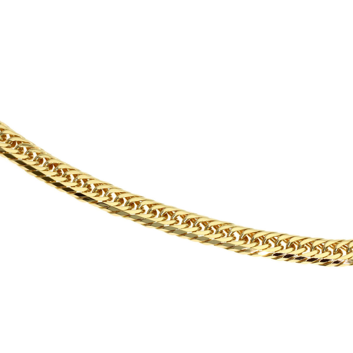 Curb chain Kihei W6 side Bracelet K18 Yellow Gold 6.2g　Ladies