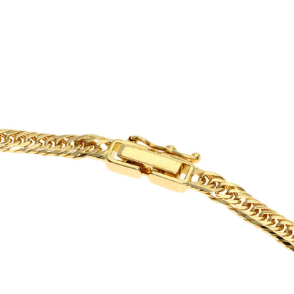 Curb chain Kihei W6 side Bracelet K18 Yellow Gold 6.2g　Ladies