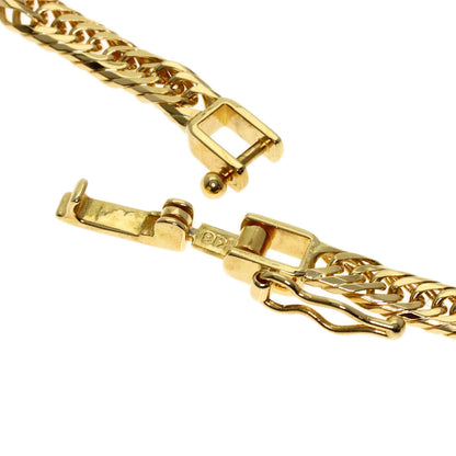 Curb chain Kihei W6 side Bracelet K18 Yellow Gold 6.2g　Ladies