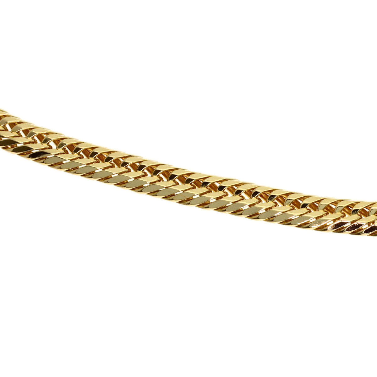 Curb Chain Kihei 12-sided Triple Bracelet K18 Yellow Gold 13g　mens