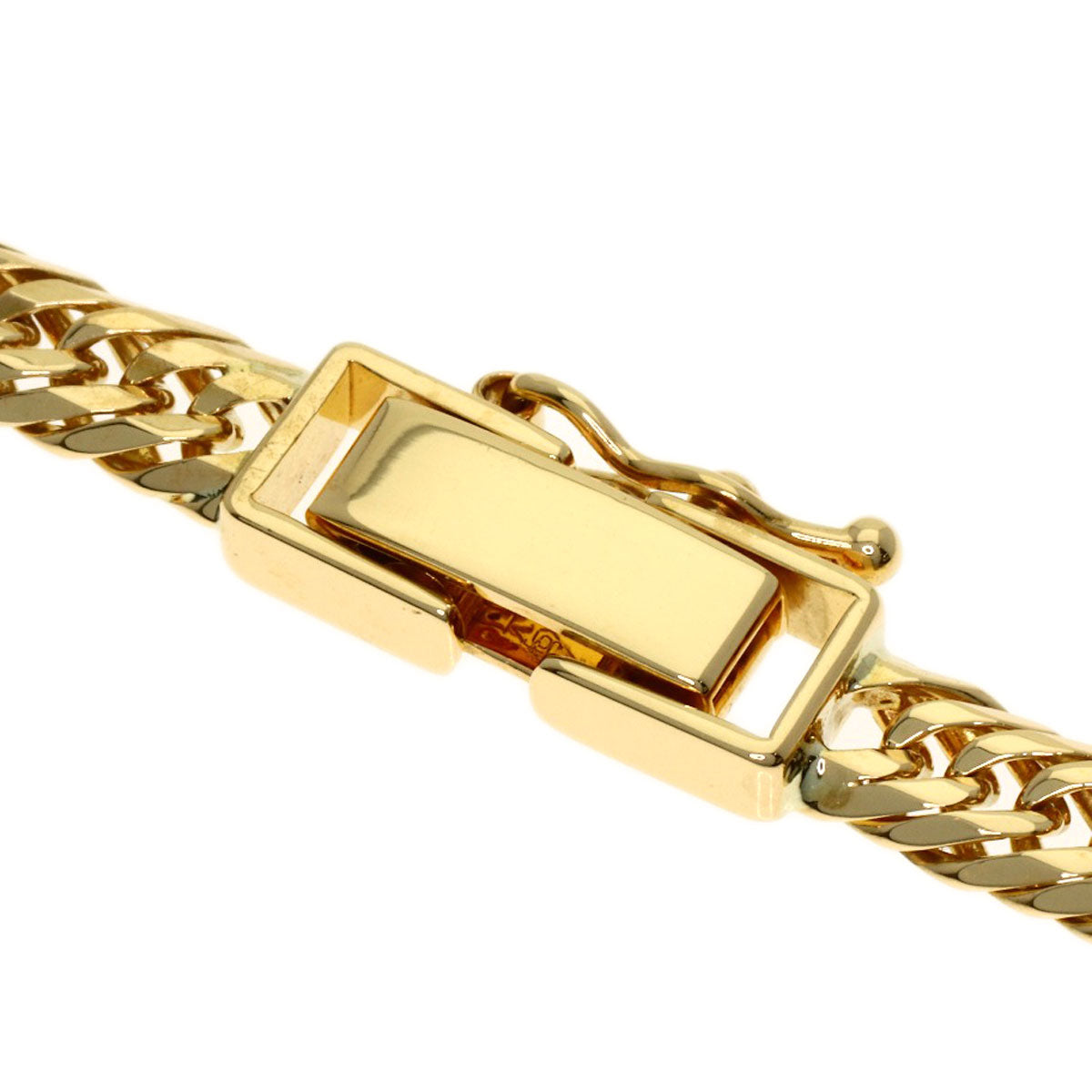 Curb Chain Kihei 12-sided Triple Bracelet K18 Yellow Gold 13g　mens