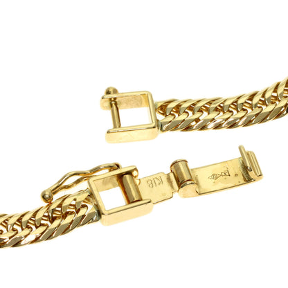 Curb Chain Kihei 12-sided Triple Bracelet K18 Yellow Gold 13g　mens
