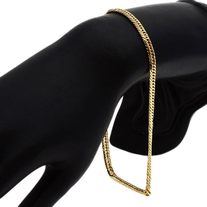 Curb Chain Kihei 12-sided Triple Bracelet K18 Yellow Gold 13g　mens