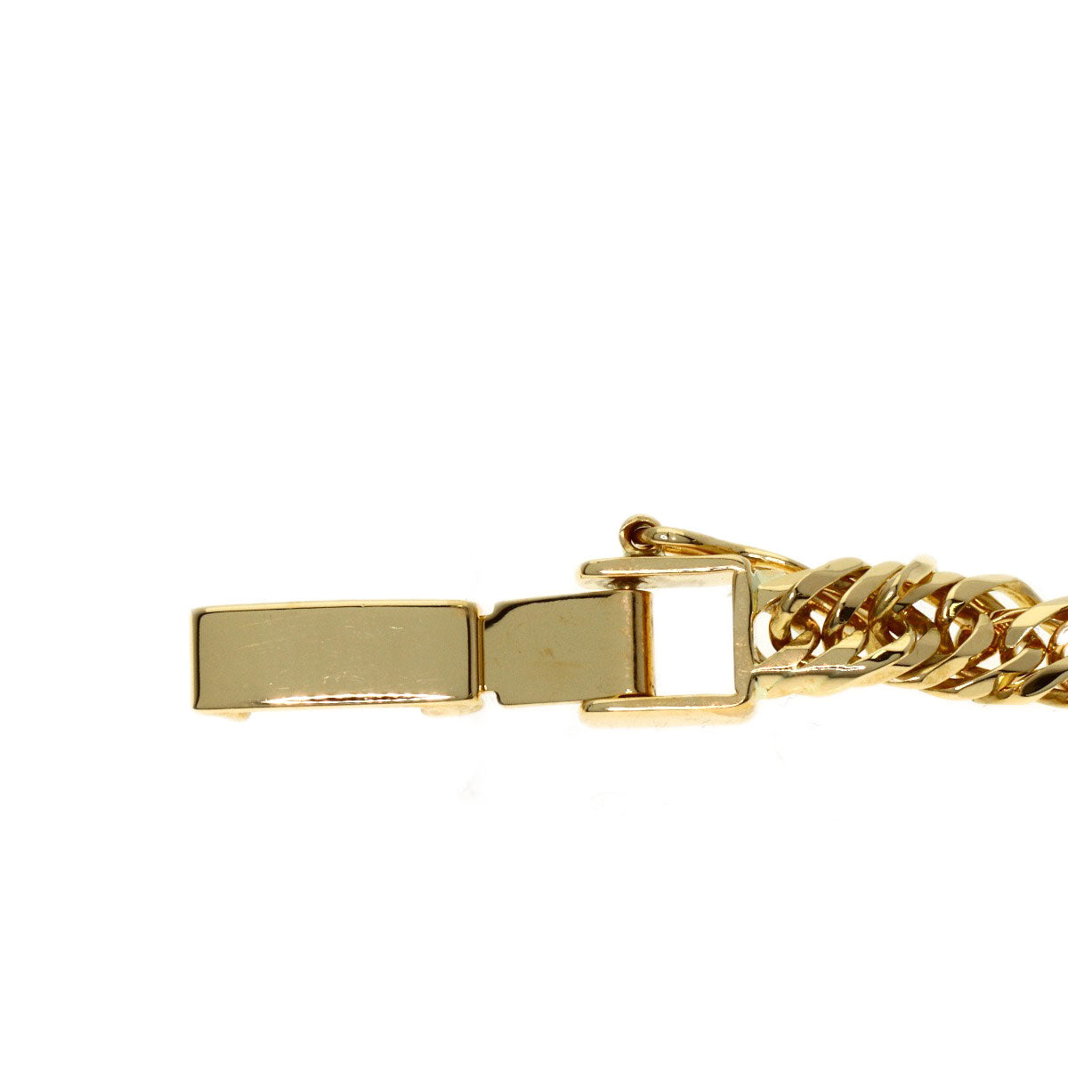 Curb Chain Kihei 12-sided Triple Bracelet K18 Yellow Gold 13g　mens