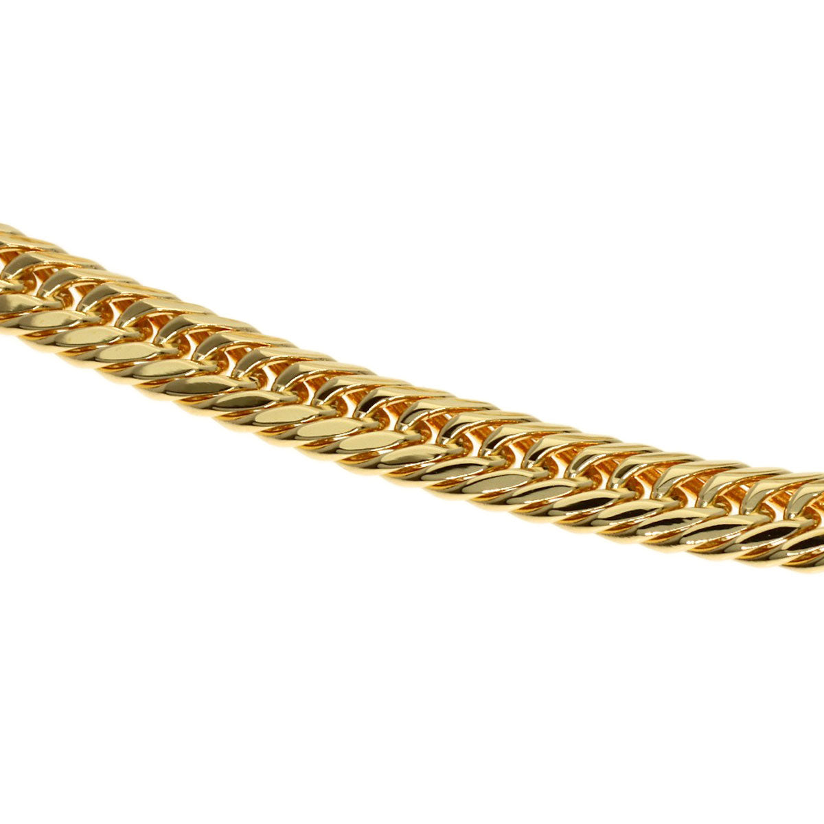Curb Chain Kihei 8-sided Triple Bracelet K18 Yellow Gold 10g　mens