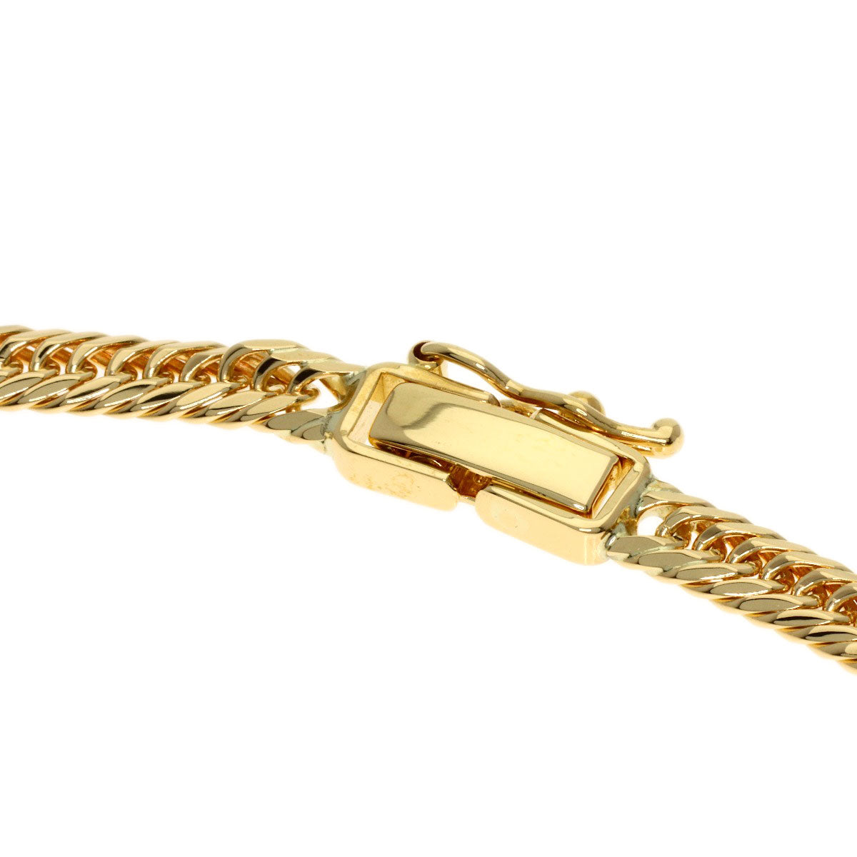 Curb Chain Kihei 8-sided Triple Bracelet K18 Yellow Gold 10g　mens