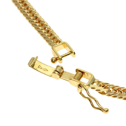 Curb Chain Kihei 8-sided Triple Bracelet K18 Yellow Gold 10g　mens