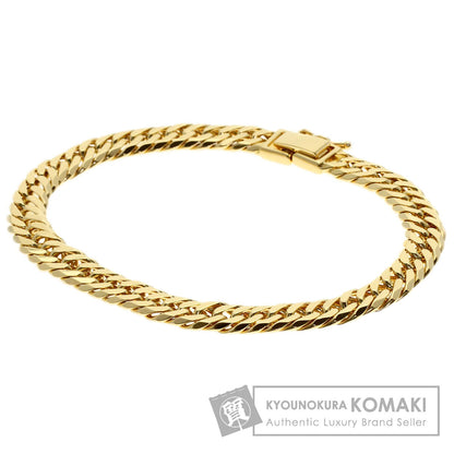 Curb chain Kihei W6 side Bracelet K18 Yellow Gold 20.2g　Ladies