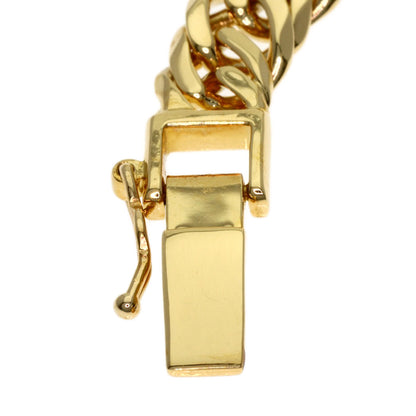 Curb chain Kihei W6 side Bracelet K18 Yellow Gold 20.2g　Ladies