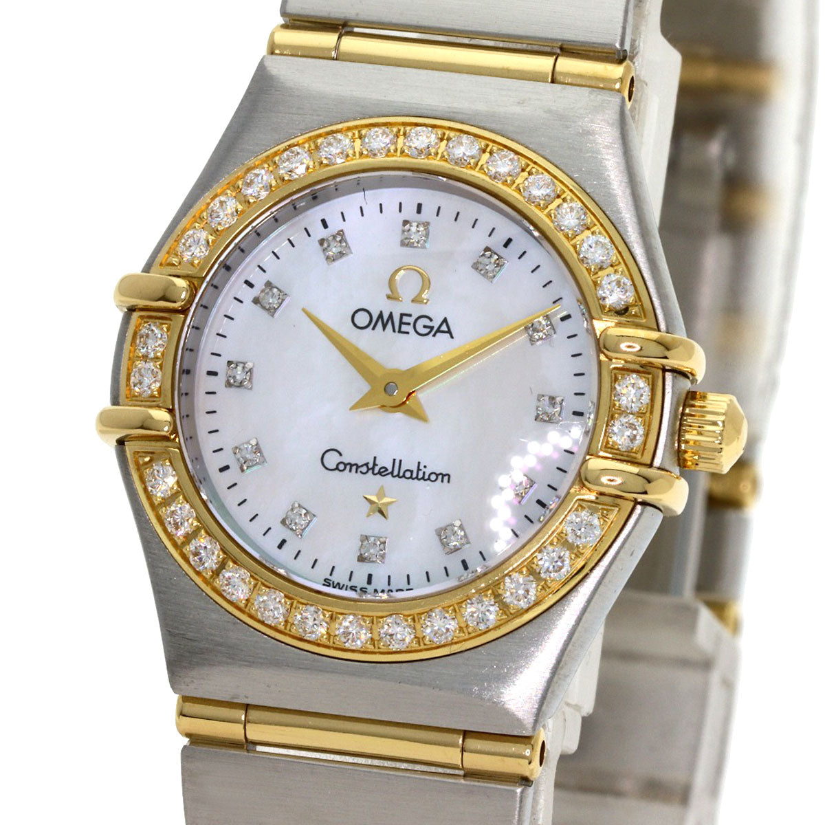 OMEGA Constellation Mini 12P Diamond Watches 1267.75.00 Stainless Steel/SSxK18YG Ladies