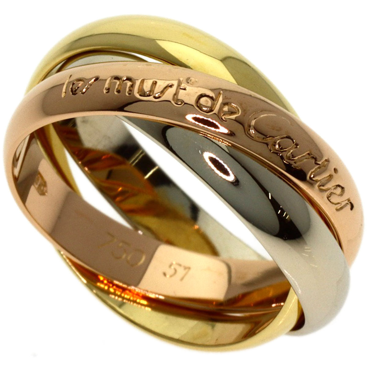 CARTIER Trinity #51 Ring K18 Yellow Gold K18 White GoldLadies [Used]