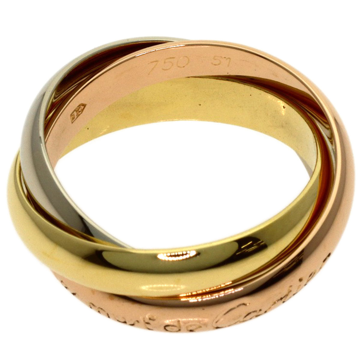 CARTIER Trinity #51 Ring K18 Yellow Gold K18 White GoldLadies [Used]