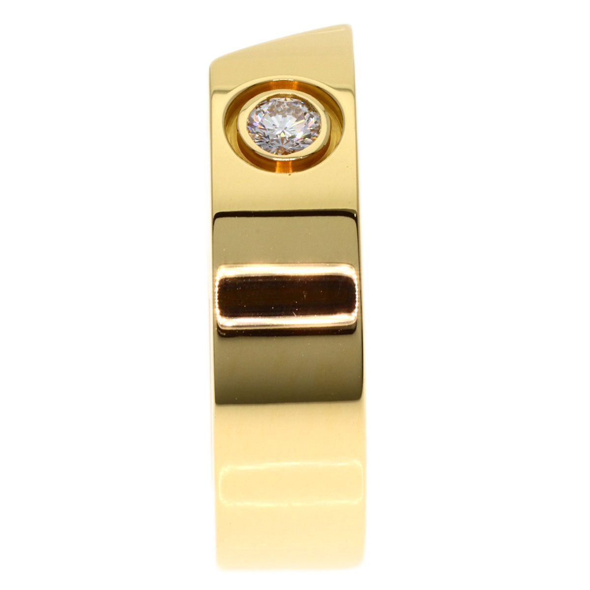 CARTIER Anniversary Diamond #49 Ring K18 Yellow Gold Ladies [Used]