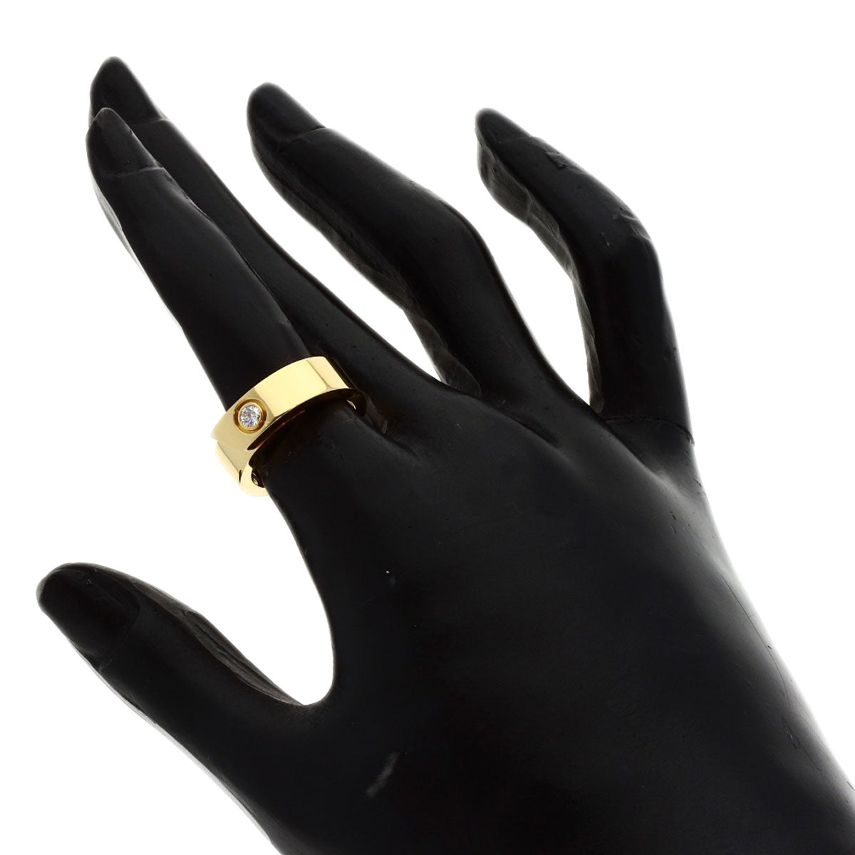 CARTIER Anniversary Diamond #49 Ring K18 Yellow Gold Ladies [Used]