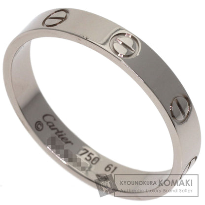 CARTIER Mini Love Ring #61 Ring K18 White Gold Ladies [Used]