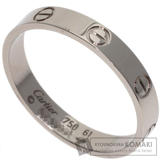 CARTIER Mini Love Ring #61 Ring K18 White Gold Ladies [Used]