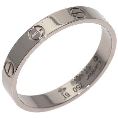CARTIER Mini Love Ring #61 Ring K18 White Gold Ladies [Used]