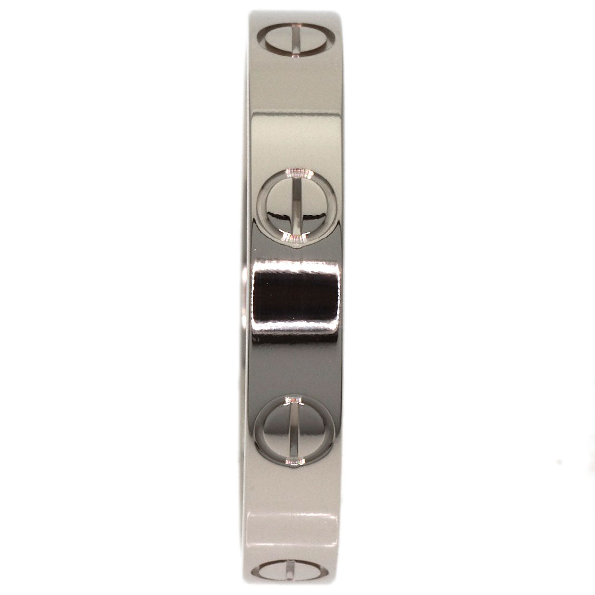 CARTIER Mini Love Ring #61 Ring K18 White Gold Ladies [Used]