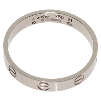 CARTIER Mini Love Ring #61 Ring K18 White Gold Ladies [Used]