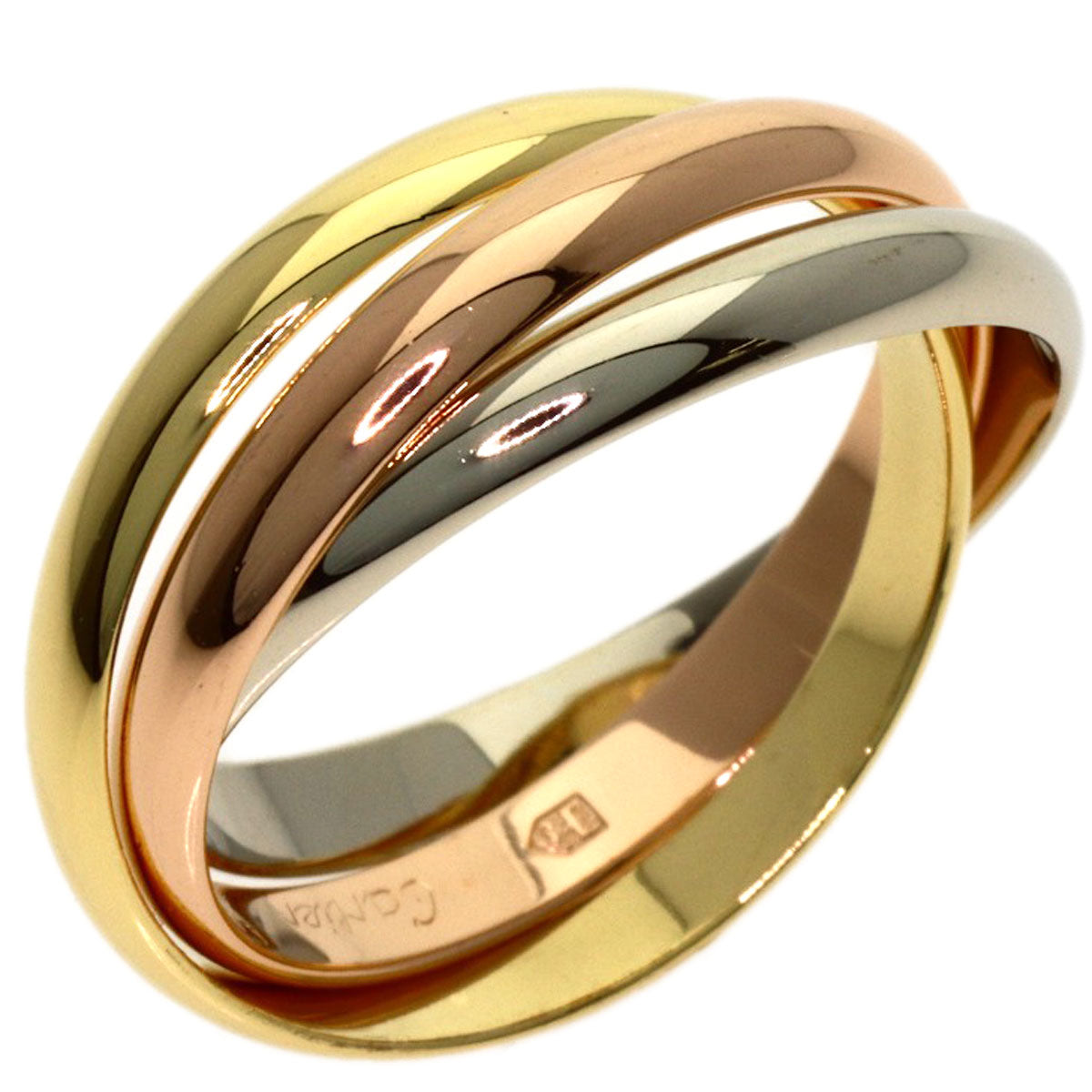 CARTIER Trinity SM #50 Ring K18 Yellow Gold K18 White GoldLadies [Used]