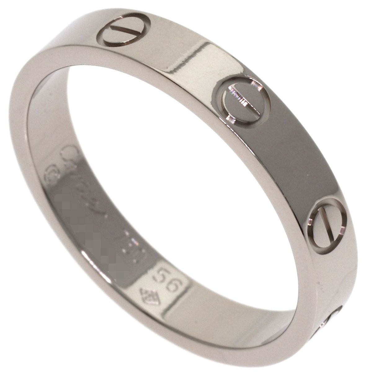 CARTIER Mini love ring #56 Ring K18 White Gold Ladies [Used]