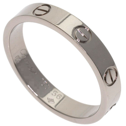 CARTIER Mini love ring #56 Ring K18 White Gold Ladies [Used]