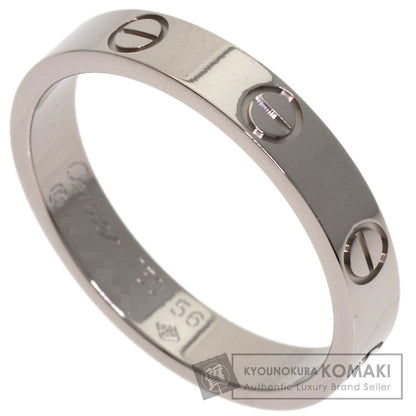 CARTIER Mini love ring #56 Ring K18 White Gold Ladies [Used]
