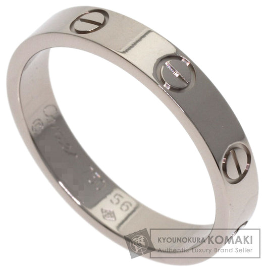 CARTIER Mini love ring #56 Ring K18 White Gold Ladies [Used]