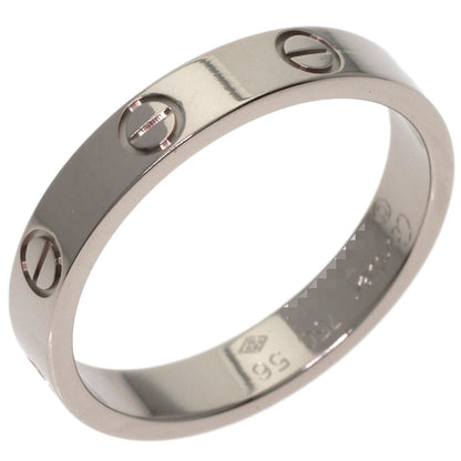 CARTIER Mini love ring #56 Ring K18 White Gold Ladies [Used]