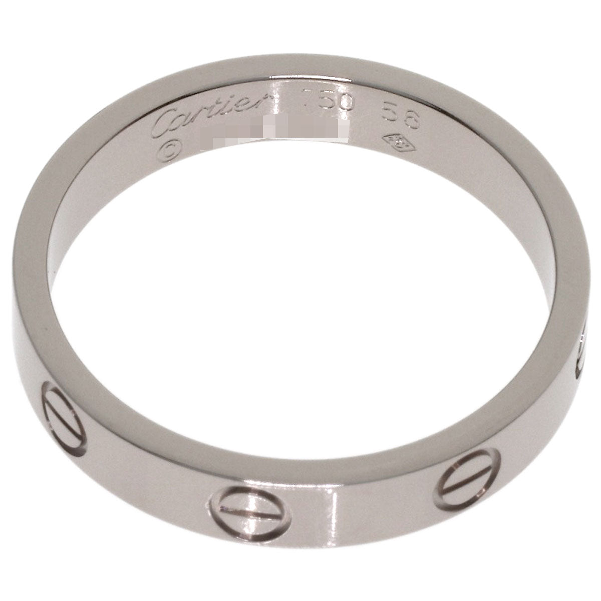 CARTIER Mini love ring #56 Ring K18 White Gold Ladies [Used]
