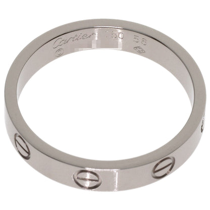 CARTIER Mini love ring #56 Ring K18 White Gold Ladies [Used]