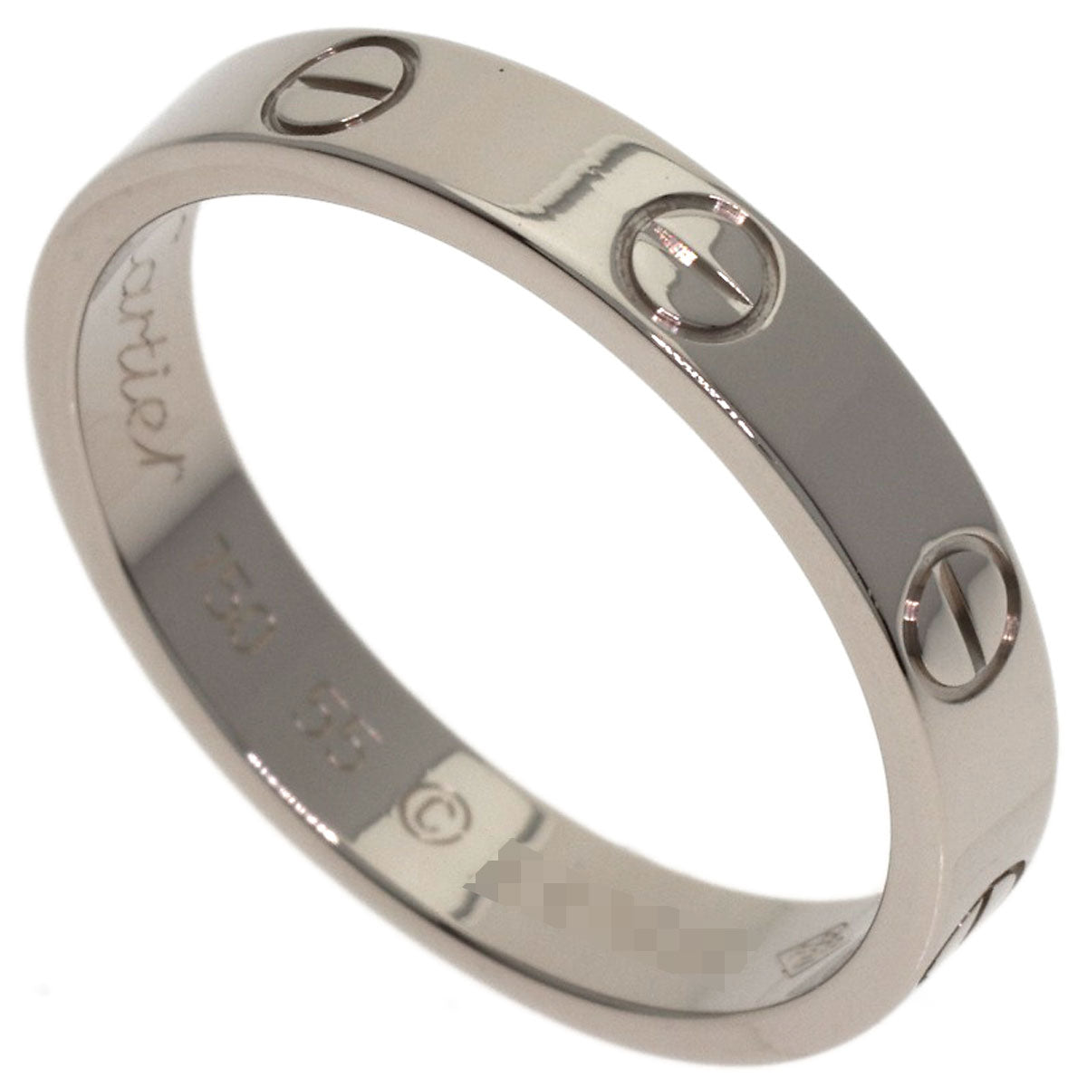 CARTIER Mini love ring #55 Ring K18 White Gold Ladies [Used]