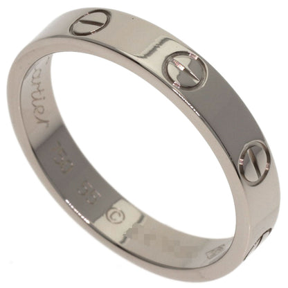 CARTIER Mini love ring #55 Ring K18 White Gold Ladies [Used]