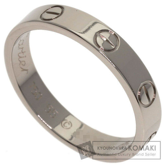 CARTIER Mini love ring #55 Ring K18 White Gold Ladies [Used]