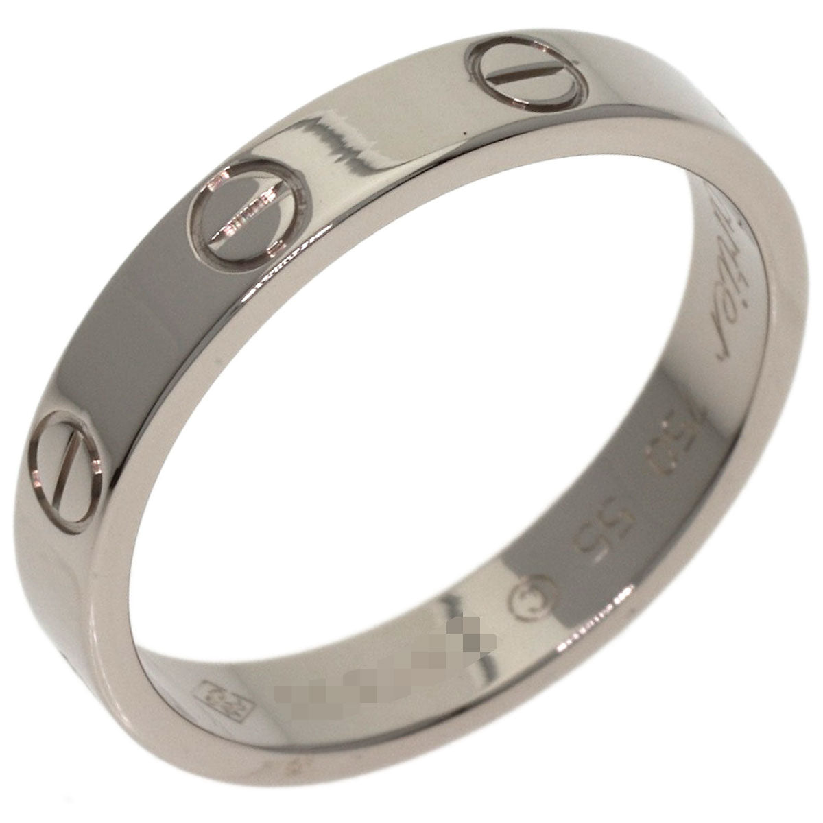 CARTIER Mini love ring #55 Ring K18 White Gold Ladies [Used]