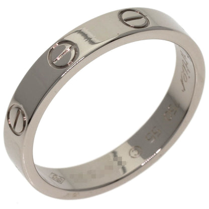 CARTIER Mini love ring #55 Ring K18 White Gold Ladies [Used]