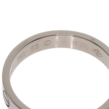 CARTIER Mini love ring #55 Ring K18 White Gold Ladies [Used]