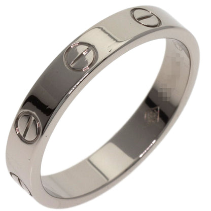 CARTIER Mini love ring #55 Ring K18 White Gold Ladies [Used]
