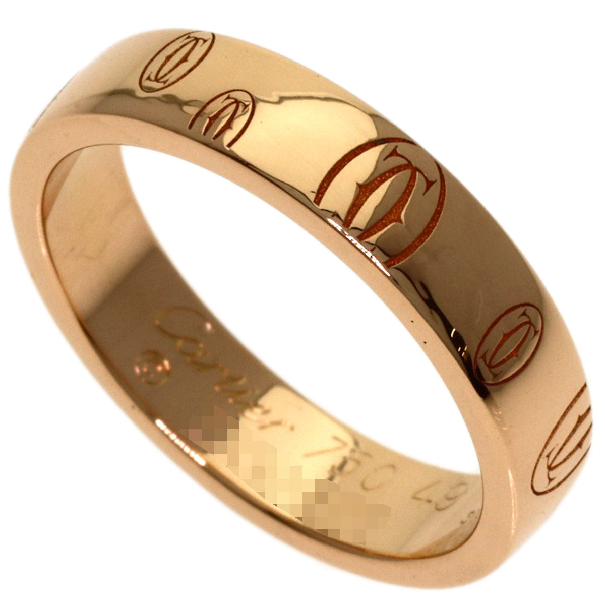 CARTIER Happy birthday # 49 Ring K18 Pink Gold Ladies [Used]