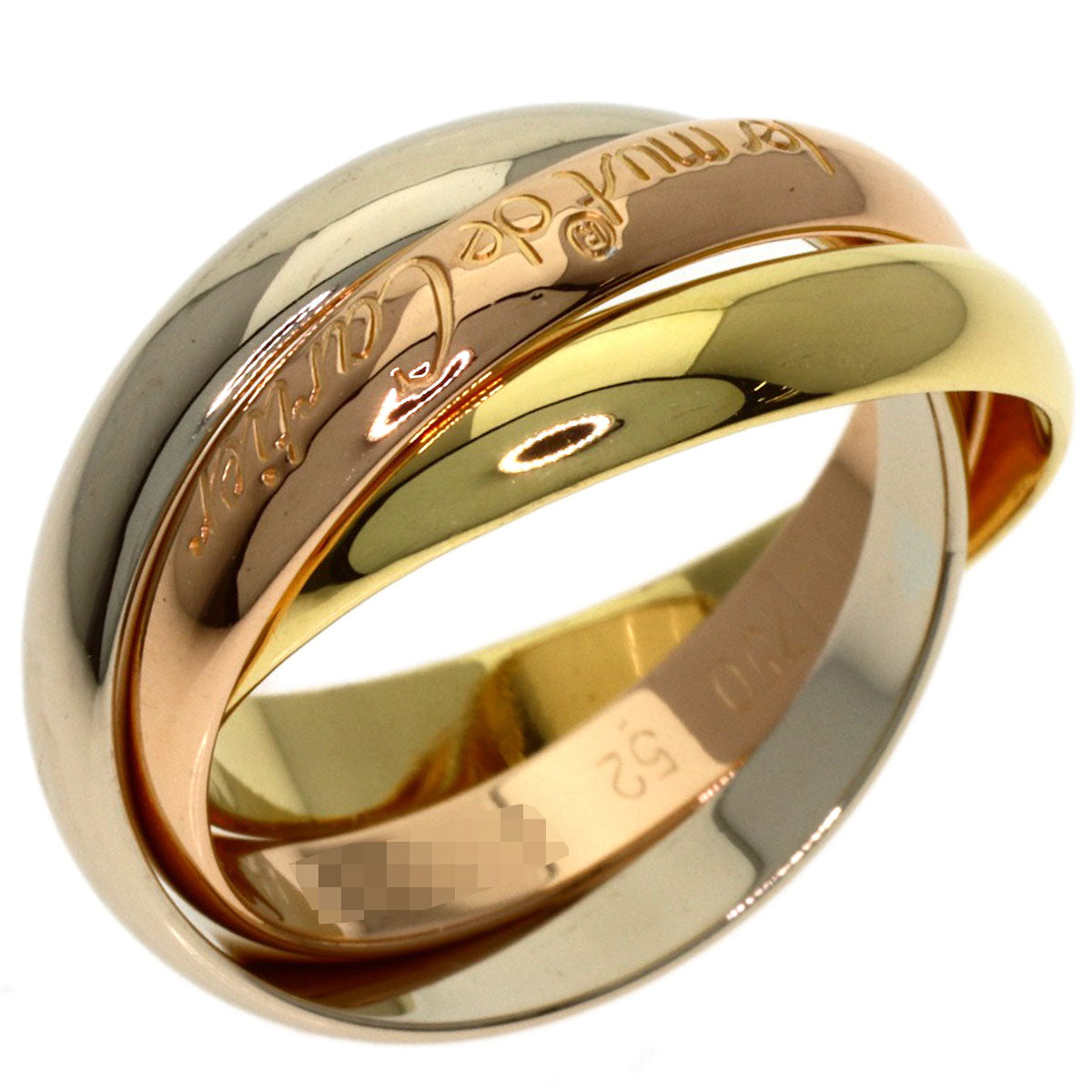 CARTIER Trinity #52 Ring K18 Yellow Gold K18 White GoldLadies [Used]