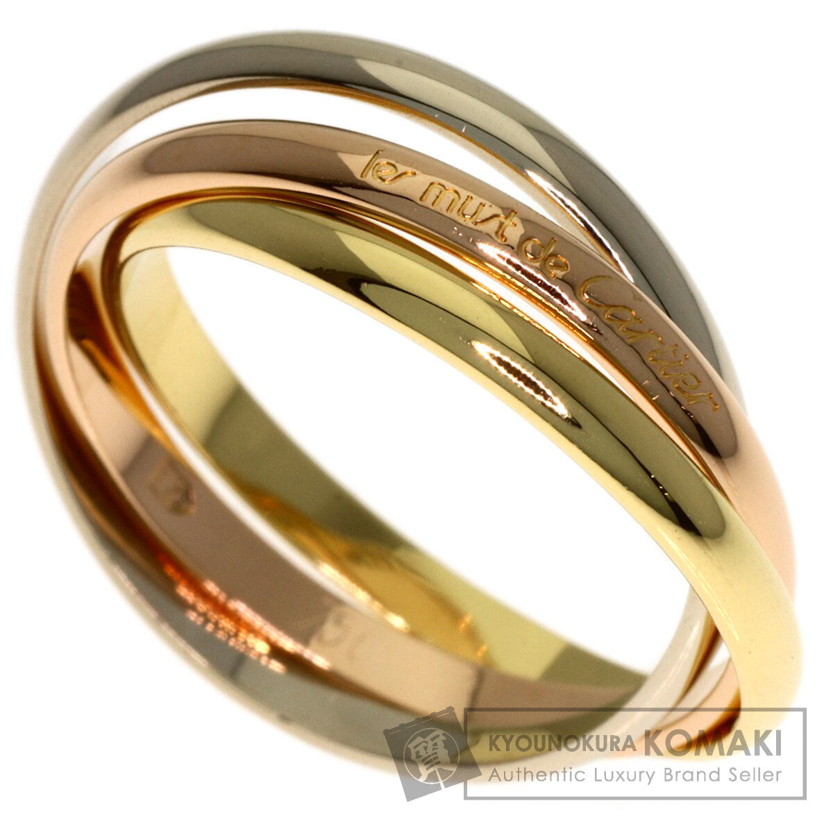 CARTIER Trinity Ring K18 Yellow Gold K18 White GoldLadies [Used]