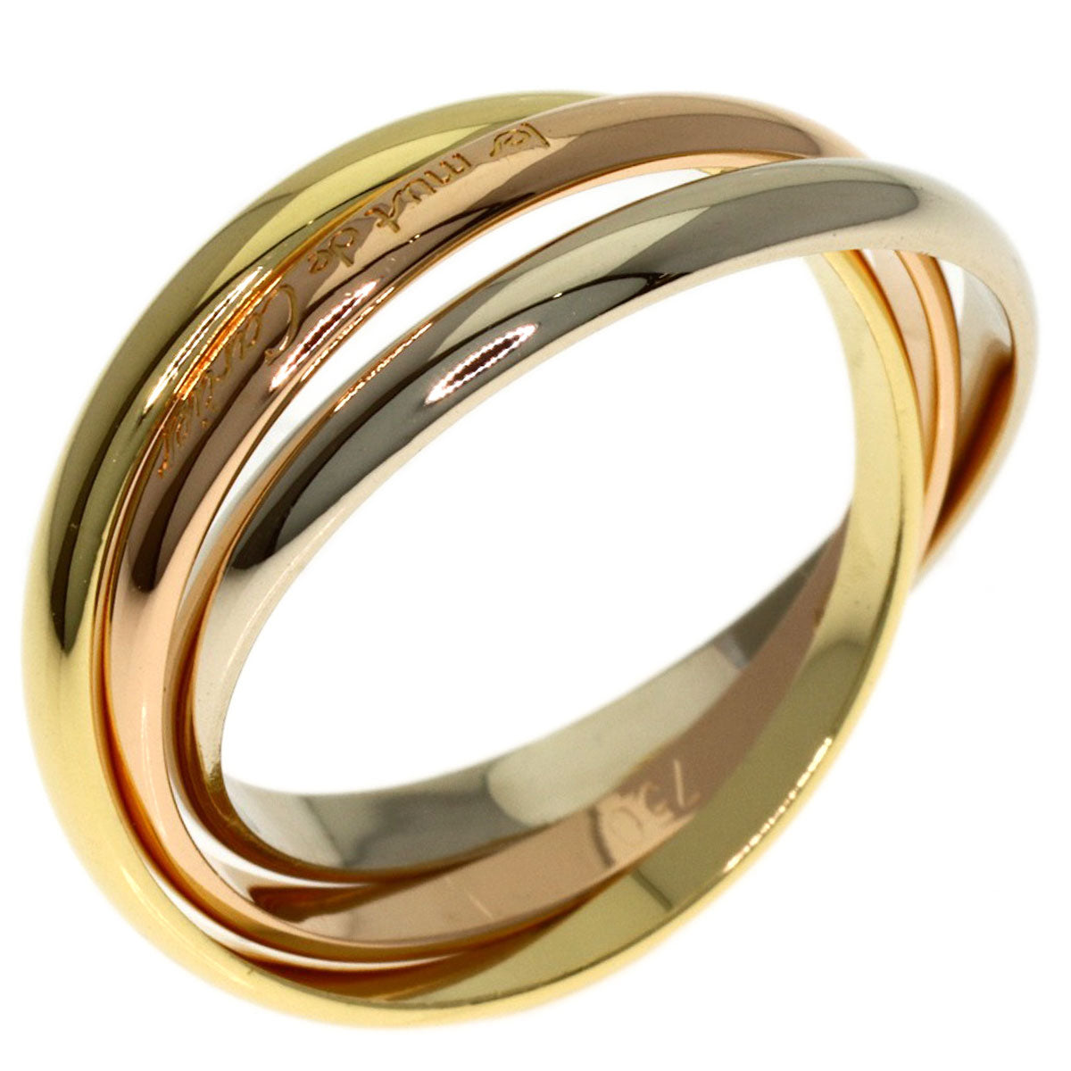 CARTIER Trinity Ring K18 Yellow Gold K18 White GoldLadies [Used]
