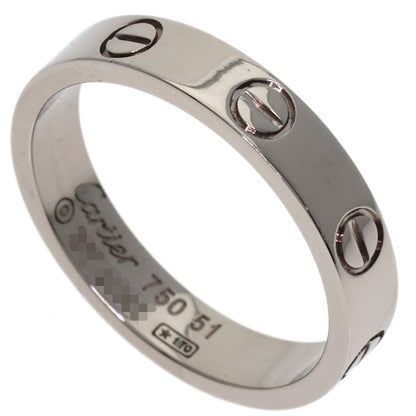 CARTIER Mini love ring #51 Ring K18 White Gold Ladies [Used]