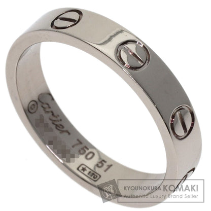 CARTIER Mini love ring #51 Ring K18 White Gold Ladies [Used]