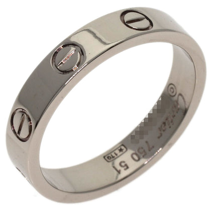 CARTIER Mini love ring #51 Ring K18 White Gold Ladies [Used]